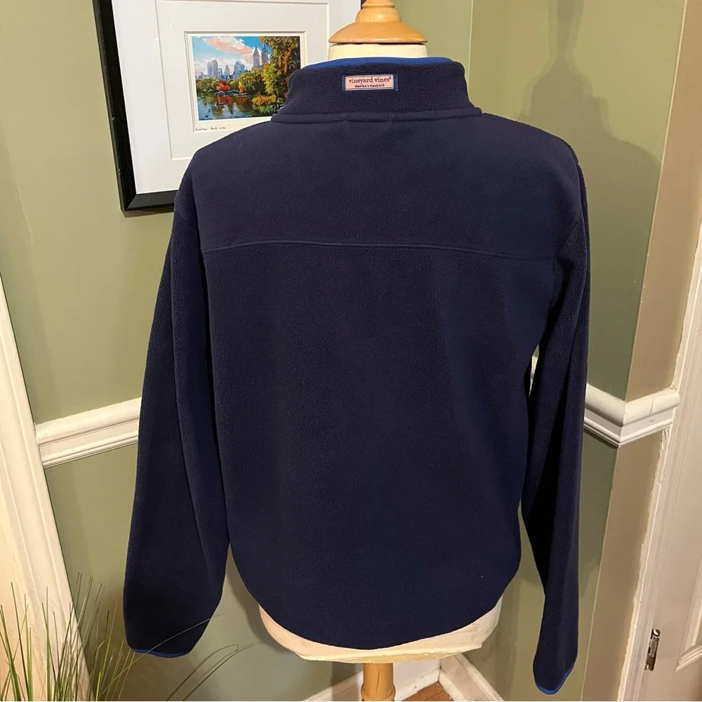 Vineyard Vines Women’s Navy and Blue Fleece Pullover - Picture 5 of 7